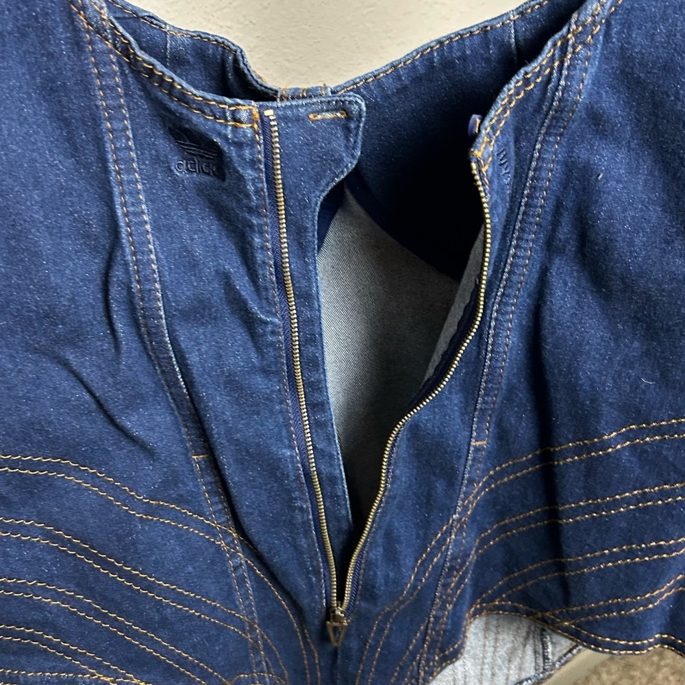 Ivy Park Adidas Rodeo Blue Denim Bodysuit - Picture 9 of 12